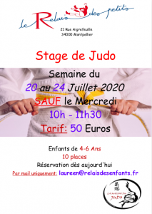 stage de judo au Relais des Petits