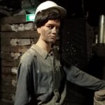 visite de la mine-témoin d'Alès : un mannequin