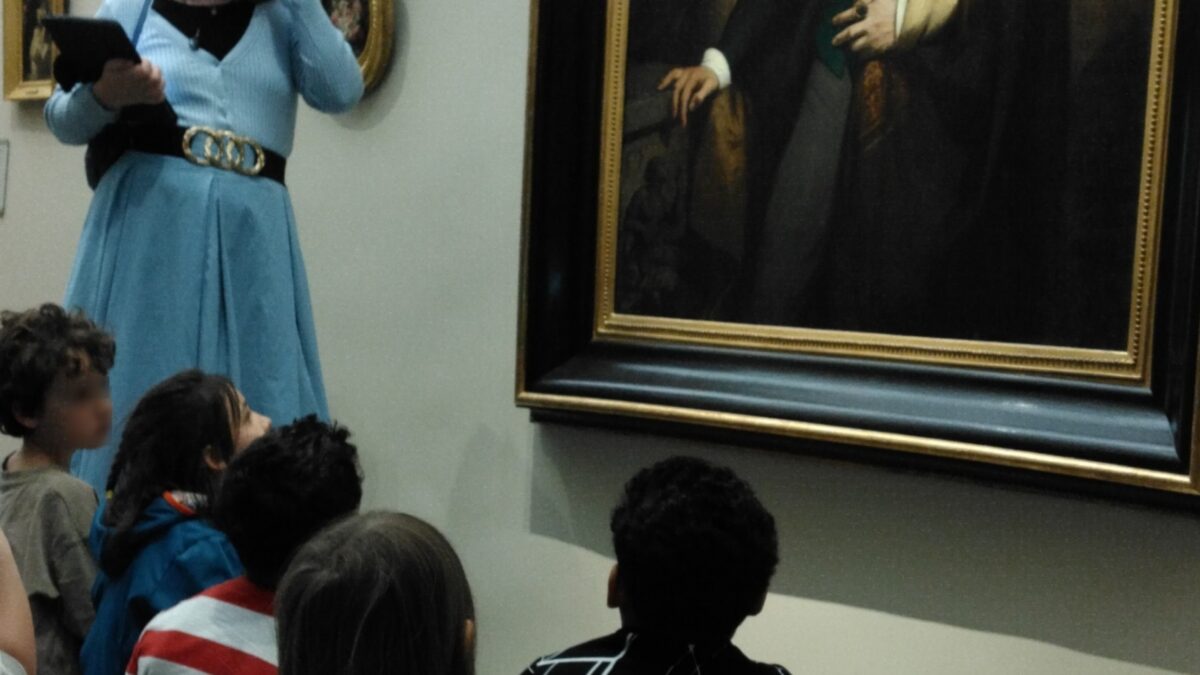 les enfants devant Alfred Bruyas