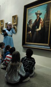 les enfants devant Alfred Bruyas