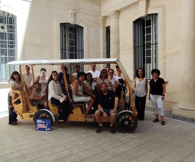 l'equipe avec le velobus
