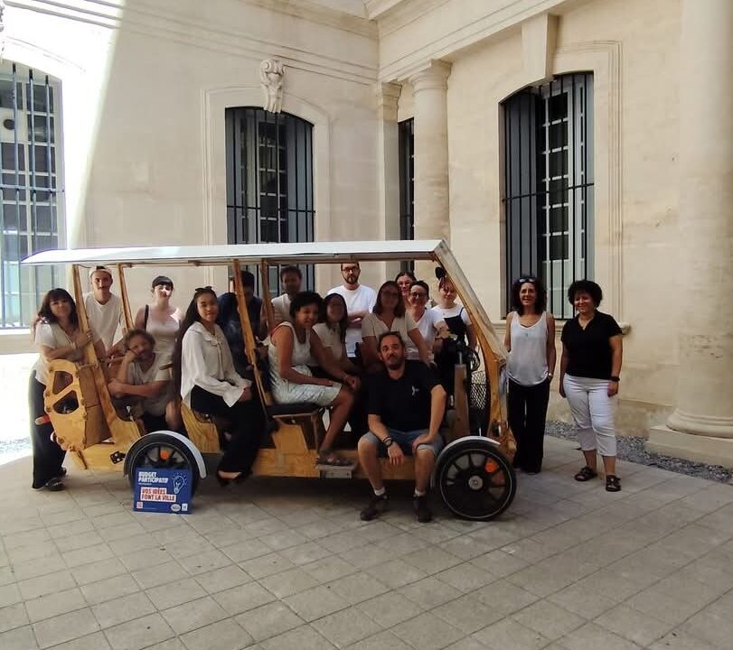 l'equipe avec le velobus
